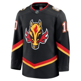 Mænd NHL Calgary Flames Trøje 2024-25 Fanatics Premium Jonathan Huberdeau Sort Tredje